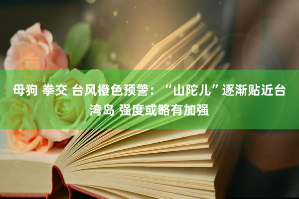 母狗 拳交 台风橙色预警：“山陀儿”逐渐贴近台湾岛 强度或略有加强