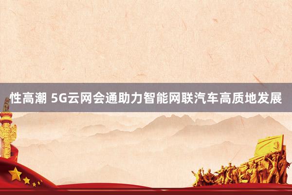 性高潮 5G云网会通助力智能网联汽车高质地发展