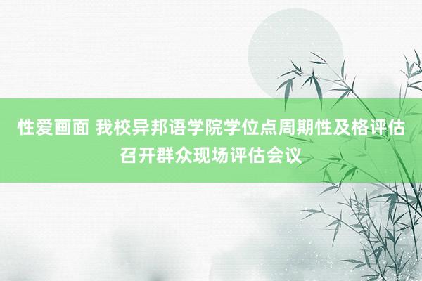 性爱画面 我校异邦语学院学位点周期性及格评估召开群众现场评估会议